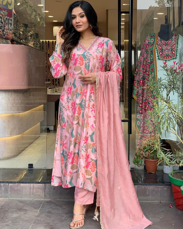 Muslin Cotton Light Pink Dress