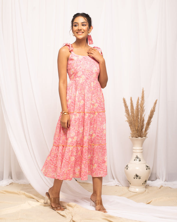 Pink Western Dress