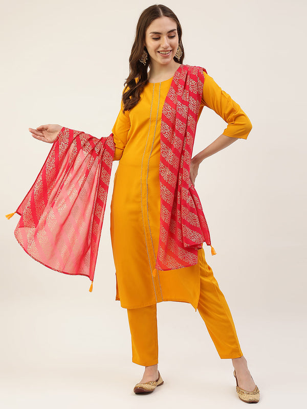 Yellow Dress with Dupatta