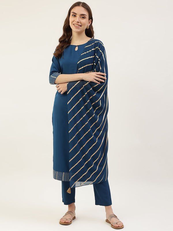 Blue Dress with Dupatta