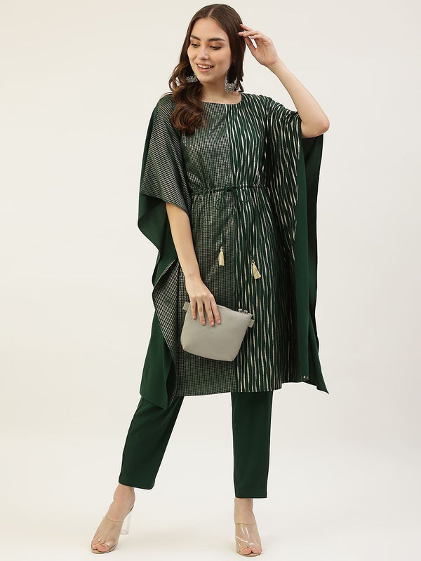 Dark Green Kaftaan with Pant