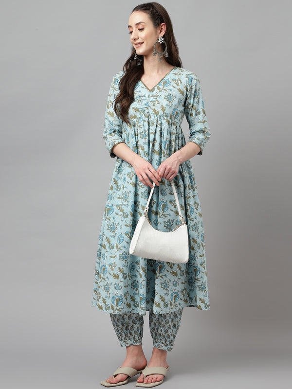 Soft Green Printed Dress