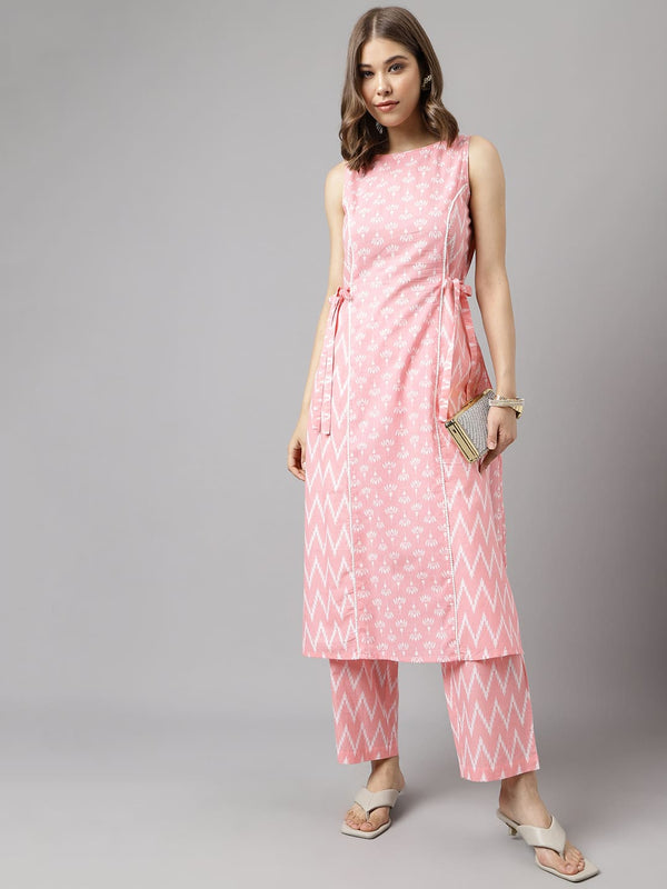 Pink Cotton Co-ord Set