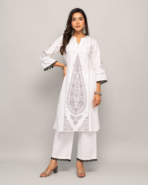 Elegant White Cotton Dress