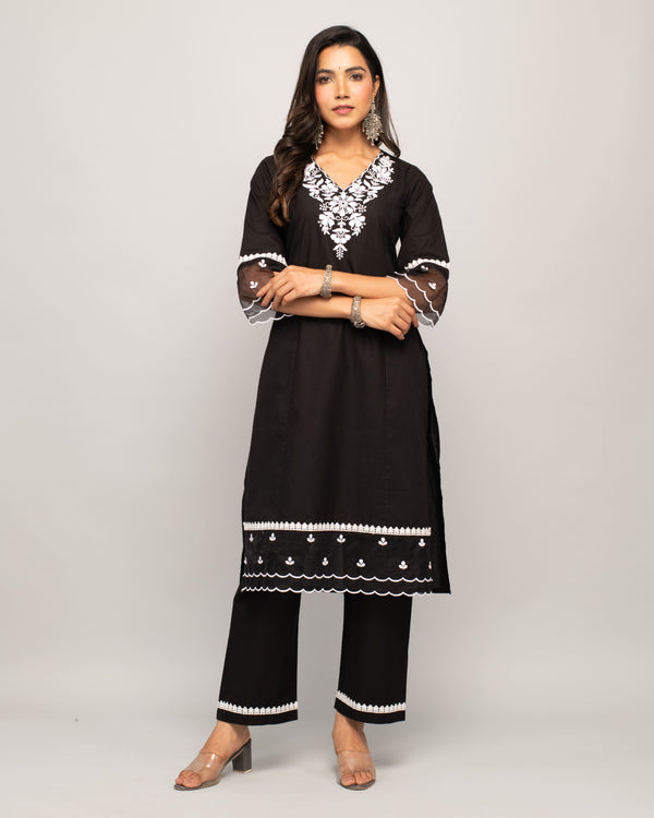 Classy Black Cotton Dress