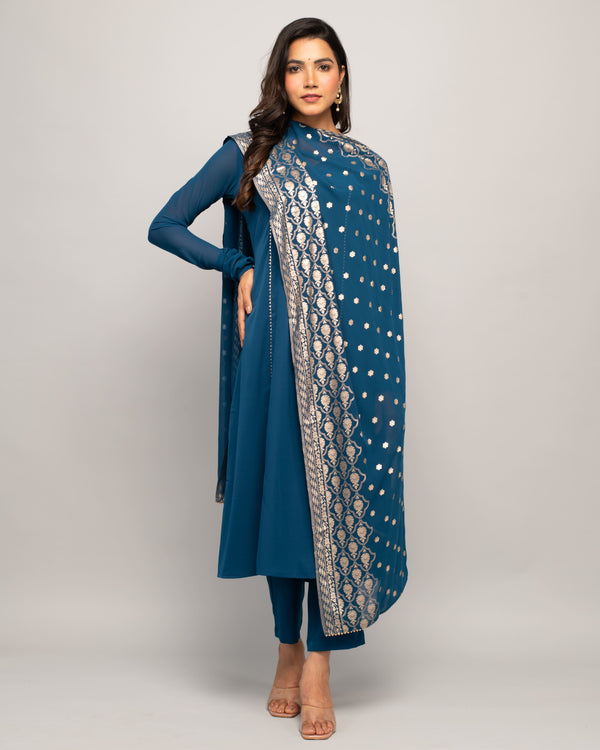 Ethnic Blue Dress with Dupatta