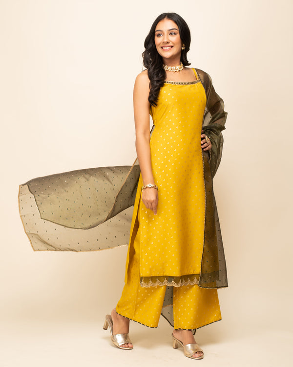 Yellow Dress with Dupatta