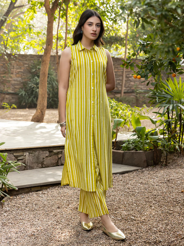 Yellow Cotton Co-ord Set